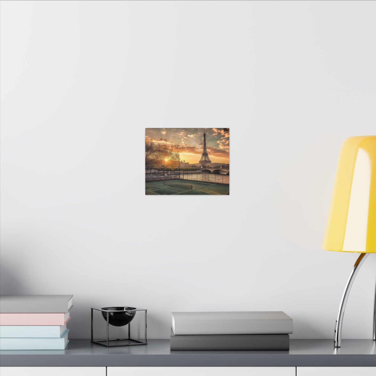 Eiffel Tower Sunrise Matte Canvas Wall Art