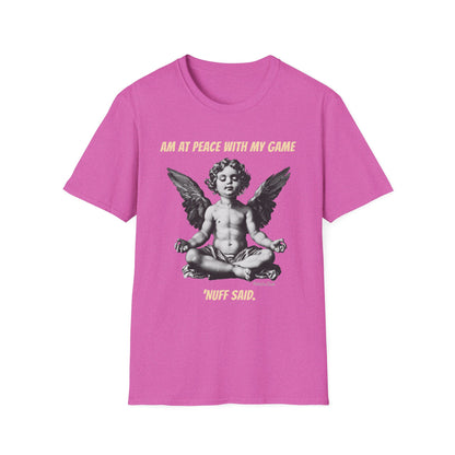 Funny Pickleball Shirt | At Peace With My Game | PickleTee Zen Cherub Tee