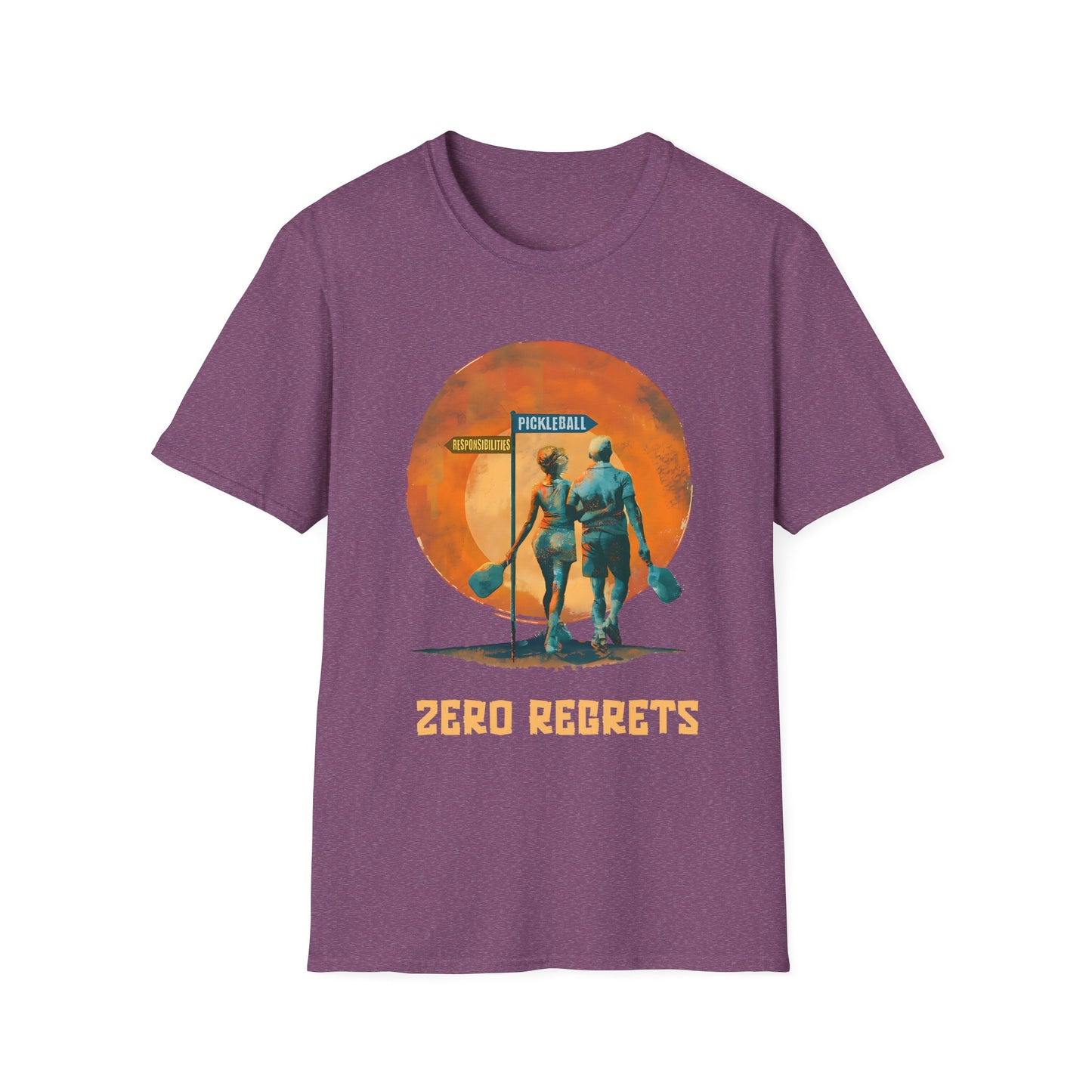 Zero Regrets Couples Pickleball Shirt — Pickleball Over Responsibilities