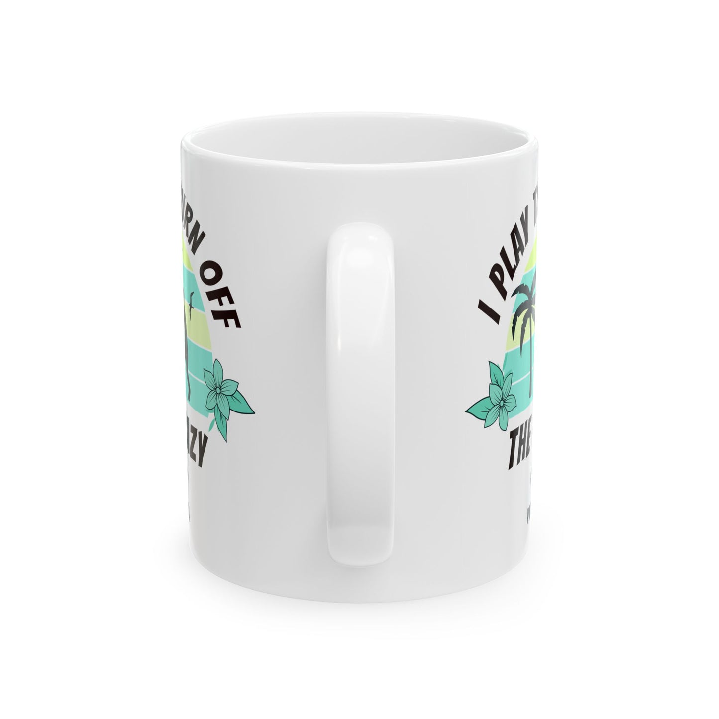 Funny Pickleball Coffee Mug – I Play To Burn Off The Crazy – Pickleball Player Gift