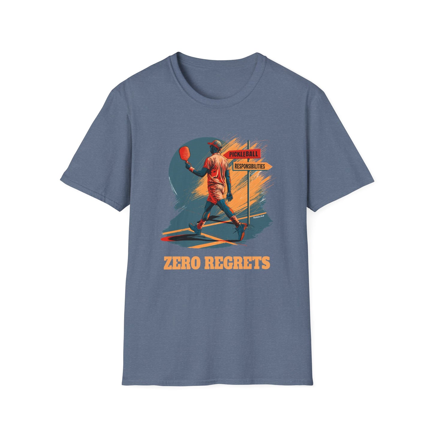 Zero Regrets Pickleball Shirt for Men — Funny Pickleball Gift — Men's Pickleball Tee
