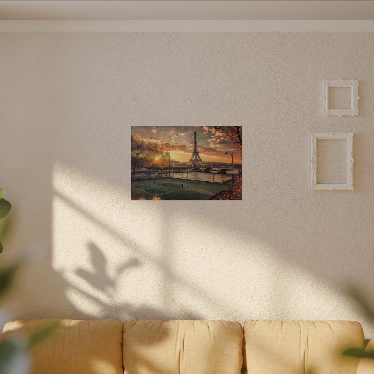 Eiffel Tower Sunrise Matte Canvas Wall Art