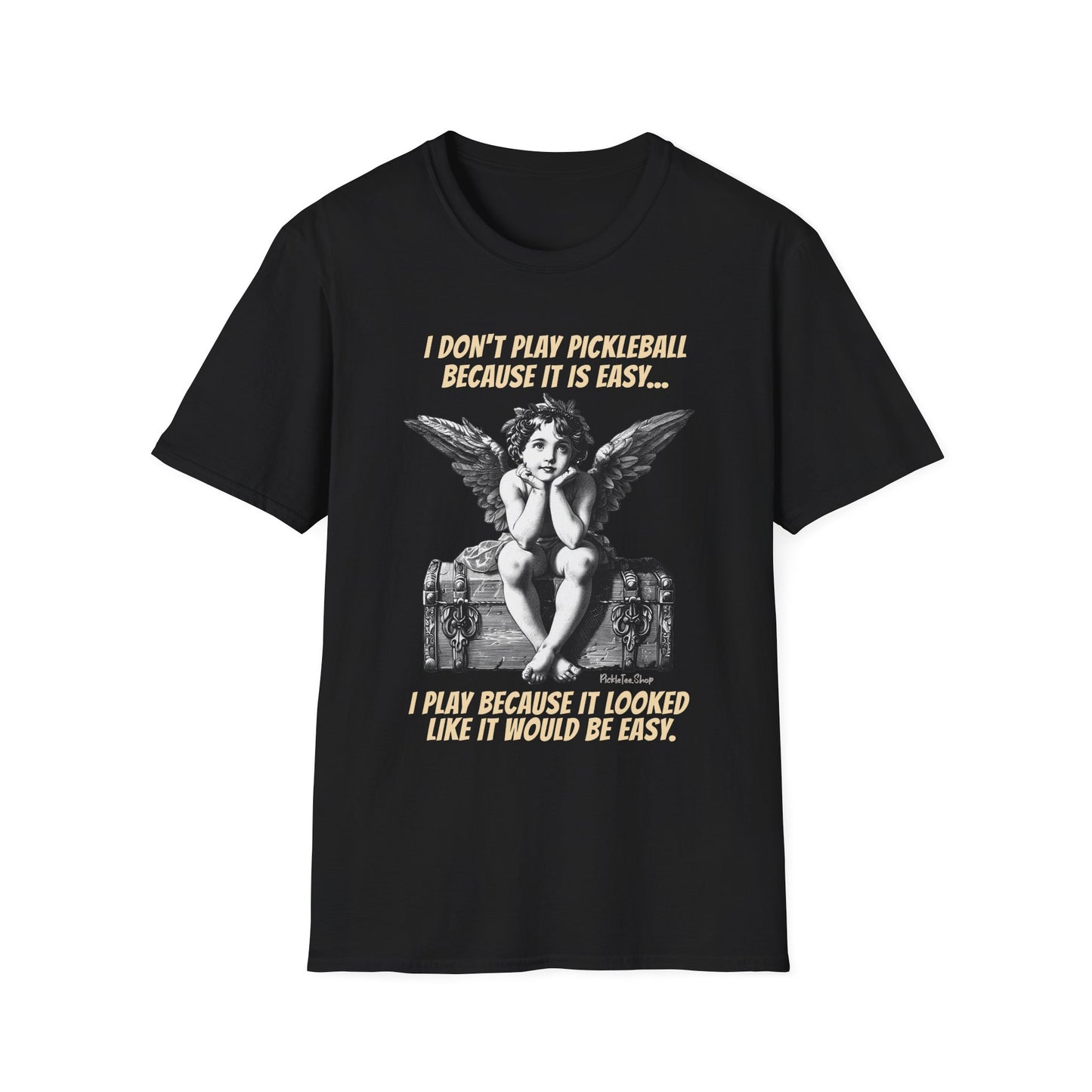 Funny Pickleball Shirt | Looked Like It Would Be Easy | PickleTee Cherub Tee
