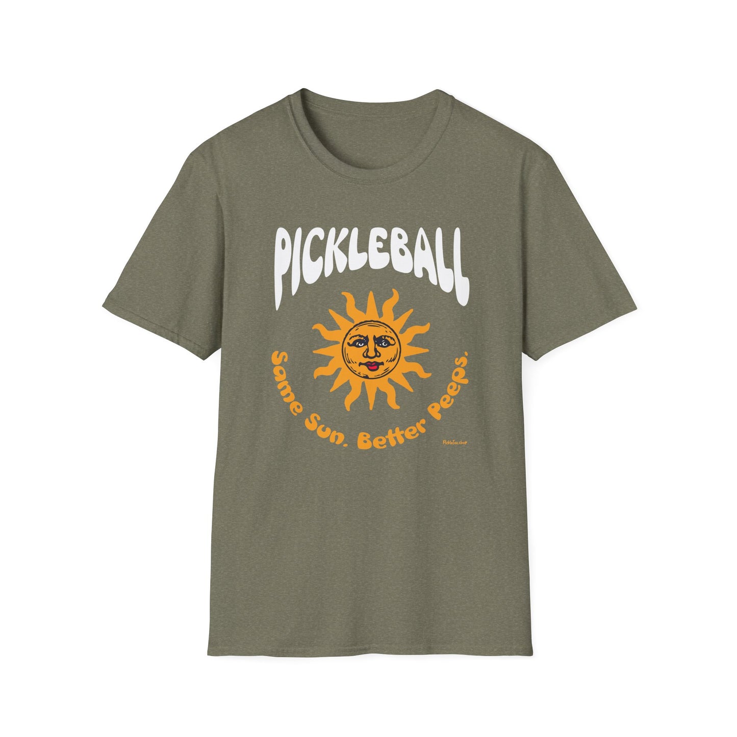 Same Sun. Better Peeps. Pickleball T-Shirt – Funny Pickleball Tee for Players Who Love the Community