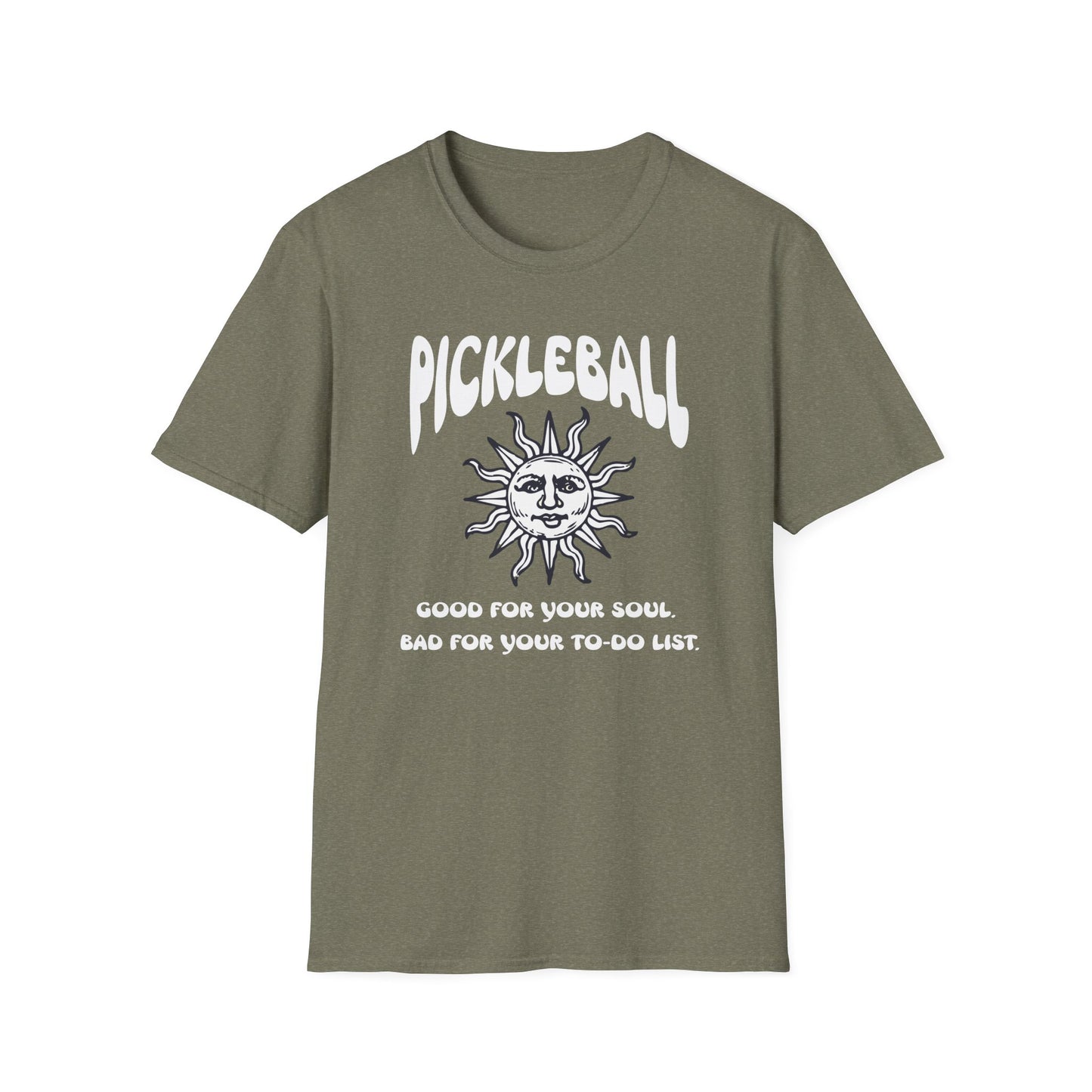 Good for Your Soul. Bad for Your To-do List. Pickleball T-Shirt – Funny Pickleball Tee for Obsessed Players