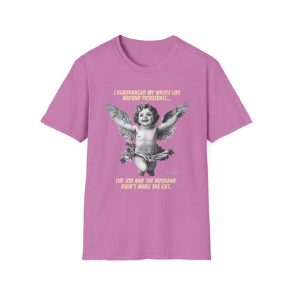 Funny Pickleball Shirt For Women | Husband Didn't Make The Cut | PickleTee Cherub Tee