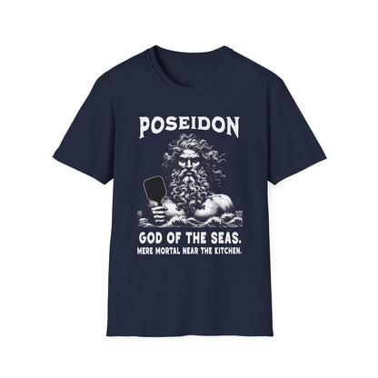 Poseidon Pickleball Shirt — God of the Seas, Mere Mortal Near the Kitchen