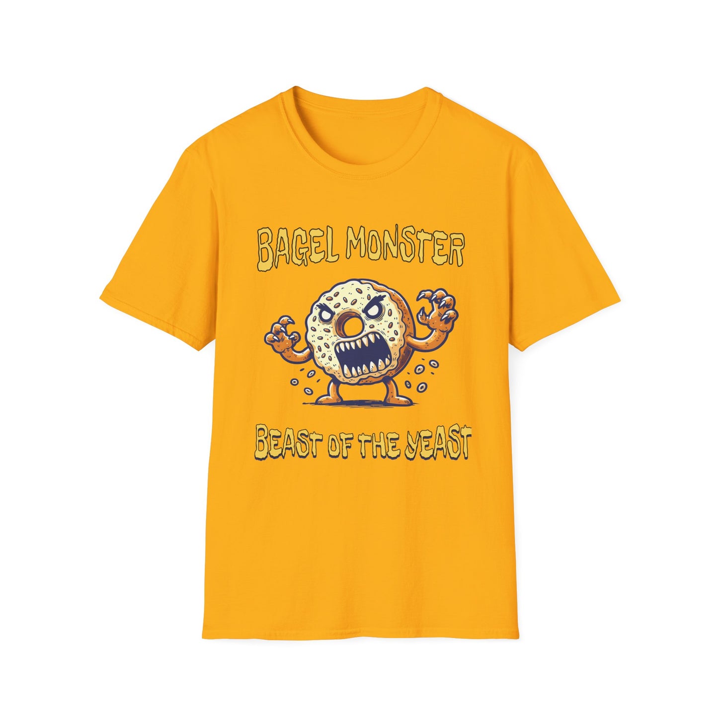 Bagel Monster Shirt Funny Food Tee Beast of the Yeast Bakery Humor Graphic T-Shirt