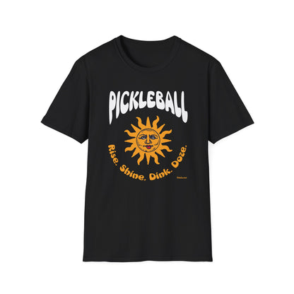 Rise. Shine. Dink. Doze. Pickleball T-Shirt – Funny Pickleball Tee for Daily Players