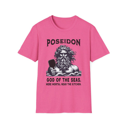 Poseidon Pickleball Shirt — God of the Seas, Mere Mortal Near the Kitchen