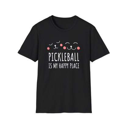 Pickleball Is My Happy Place Shirt – Cute Pickleball Tee for Women