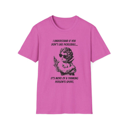 Funny Pickleball Shirt | Thinking Person's Sport | PickleTee Cherub Tee