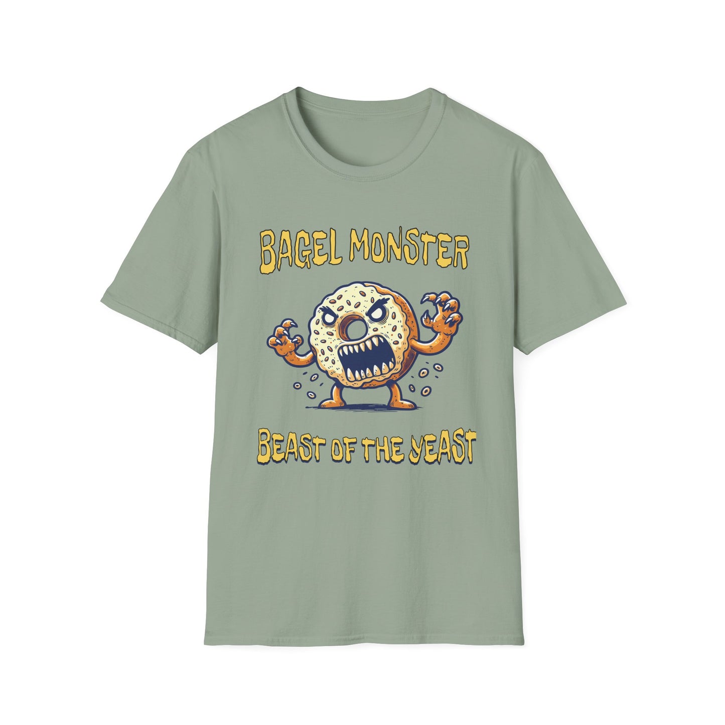 Bagel Monster Shirt Funny Food Tee Beast of the Yeast Bakery Humor Graphic T-Shirt