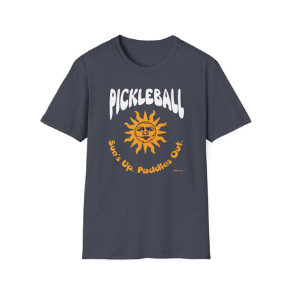 Sun's Up. Paddles Out! Pickleball T-Shirt – Funny Pickleball Tee for Early Morning Players