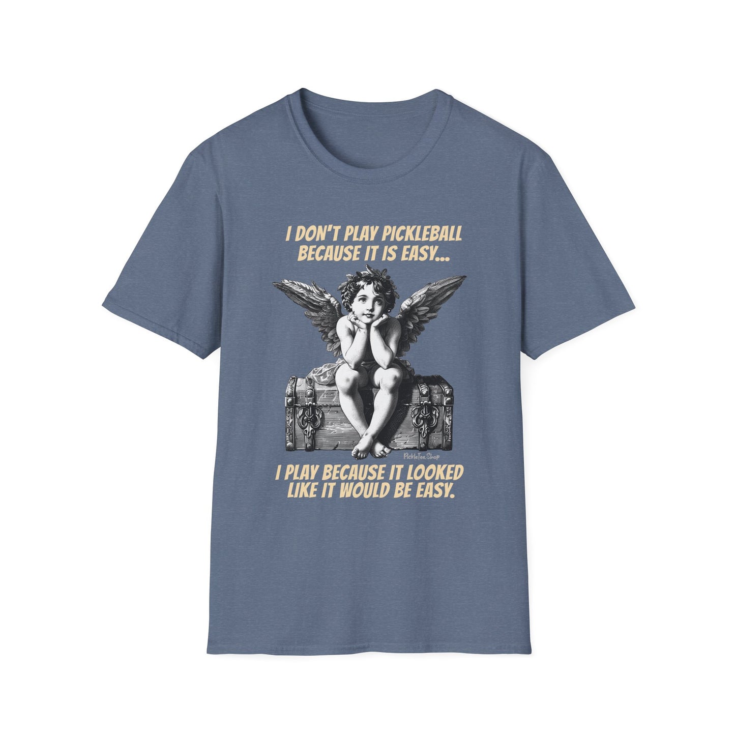 Funny Pickleball Shirt | Looked Like It Would Be Easy | PickleTee Cherub Tee