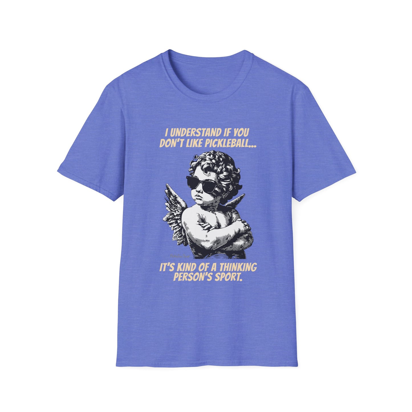 Funny Pickleball Shirt | Thinking Person's Sport | PickleTee Cherub Tee