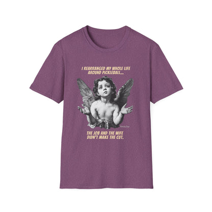 Funny Pickleball Shirt For Men | Wife Didn't Make The Cut | PickleTee Cherub Tee