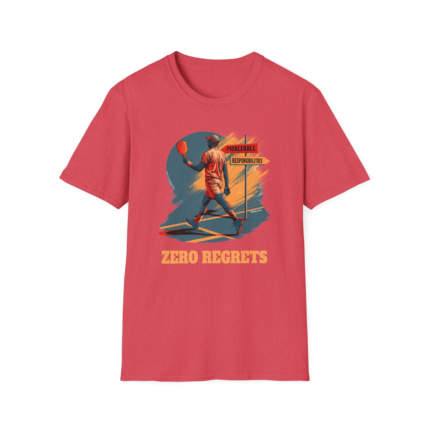 Zero Regrets Pickleball Shirt for Men — Funny Pickleball Gift — Men's Pickleball Tee