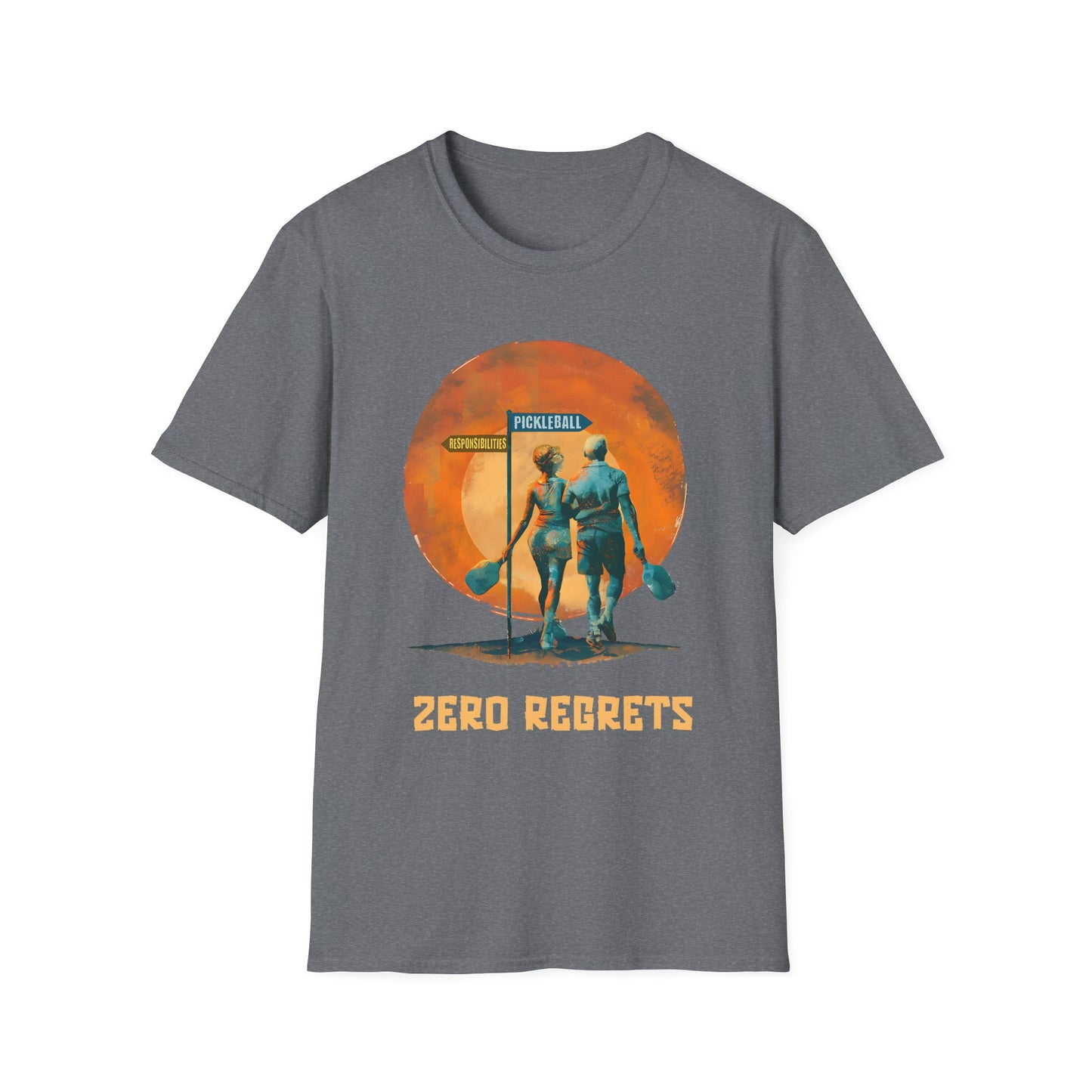 Zero Regrets Couples Pickleball Shirt — Pickleball Over Responsibilities