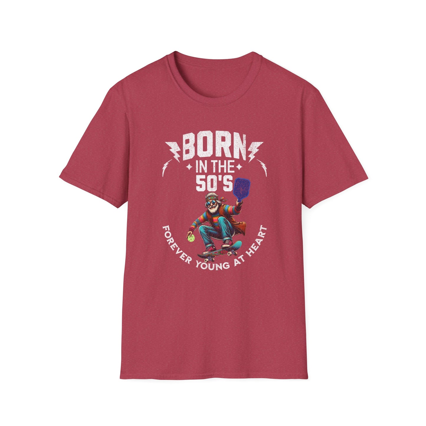 Born in the 50s Pickleball Shirt – Funny Retro Pickleball Tee – Senior Pickleball Player Gift – Vintage Pickleball Humor Shirt – Pickleball Grandpa Gift