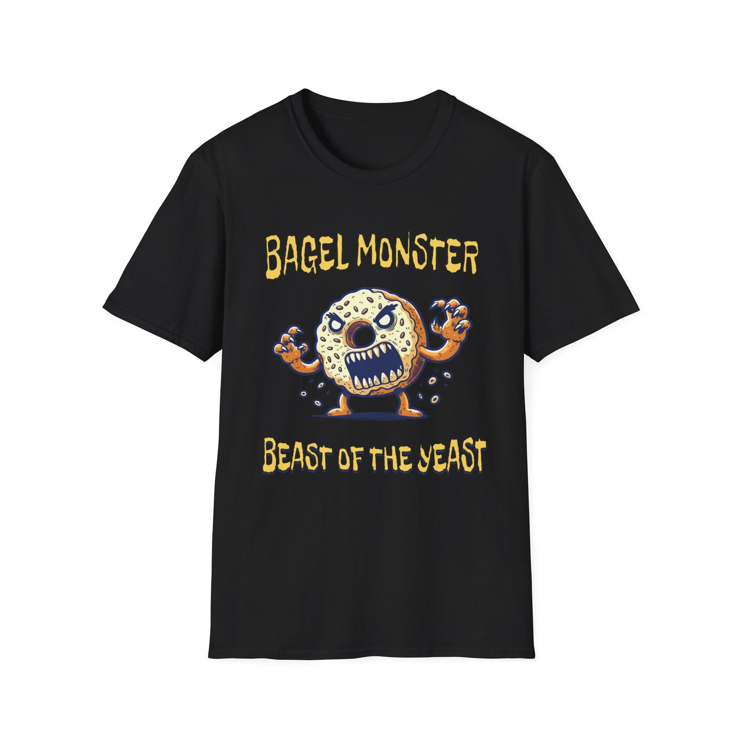 Bagel Monster Shirt Funny Food Tee Beast of the Yeast Bakery Humor Graphic T-Shirt