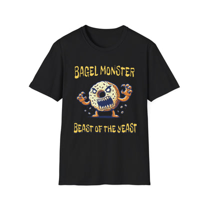 Bagel Monster Shirt Funny Food Tee Beast of the Yeast Bakery Humor Graphic T-Shirt