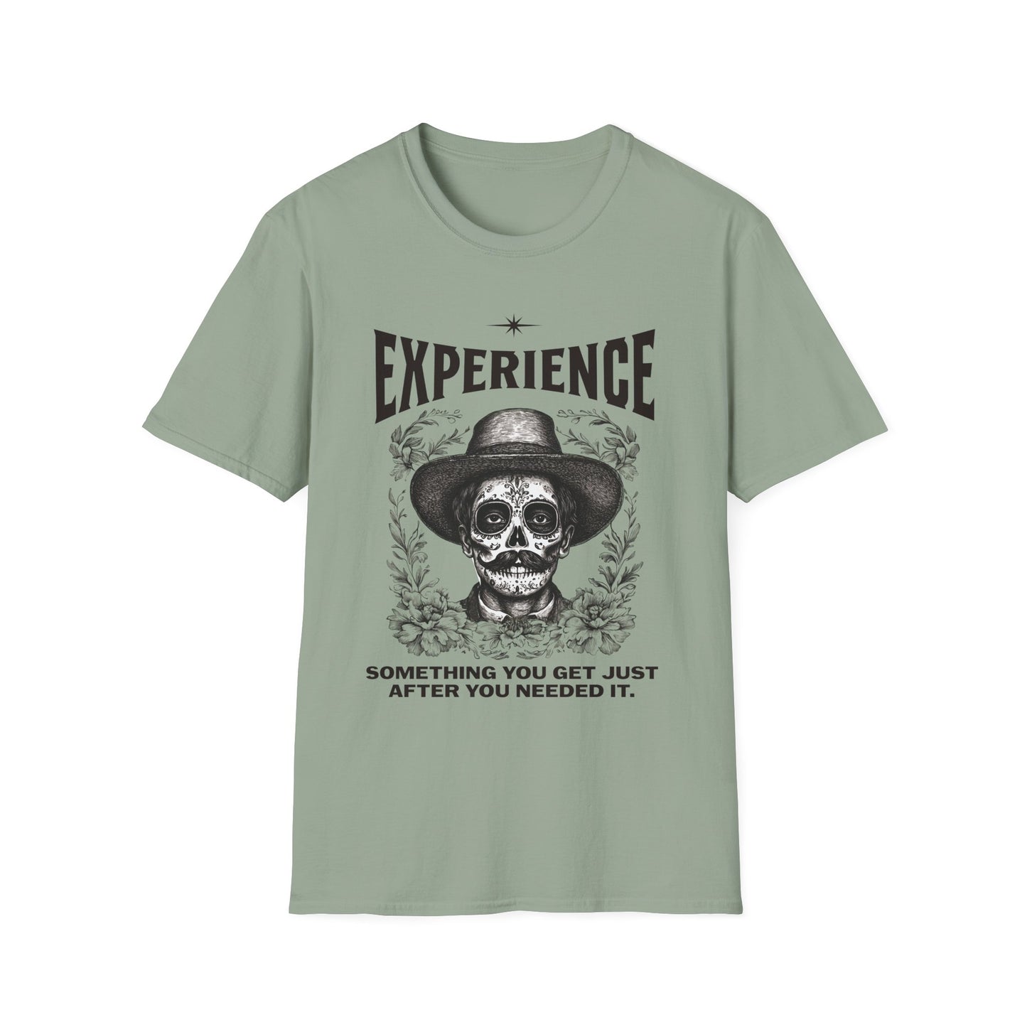Experience Shirt Funny Skull Quote Tee Something You Get Too Late Humor Graphic T-Shirt