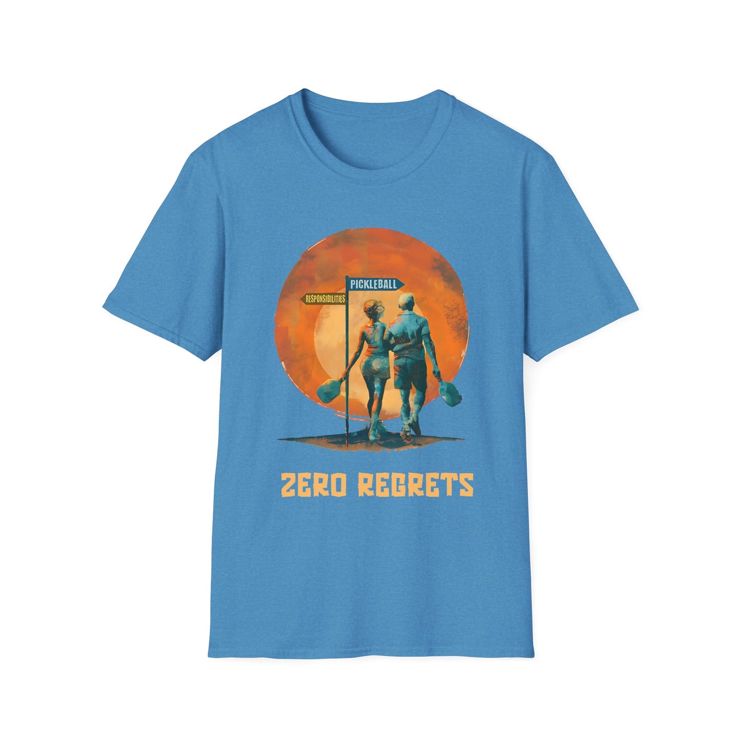 Zero Regrets Couples Pickleball Shirt — Pickleball Over Responsibilities