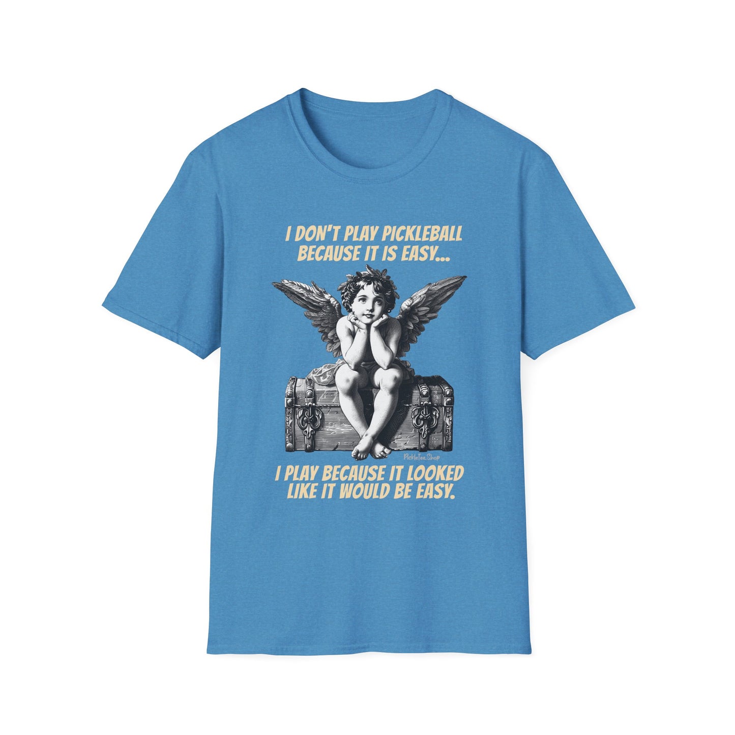Funny Pickleball Shirt | Looked Like It Would Be Easy | PickleTee Cherub Tee