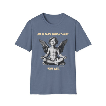 Funny Pickleball Shirt | At Peace With My Game | PickleTee Zen Cherub Tee