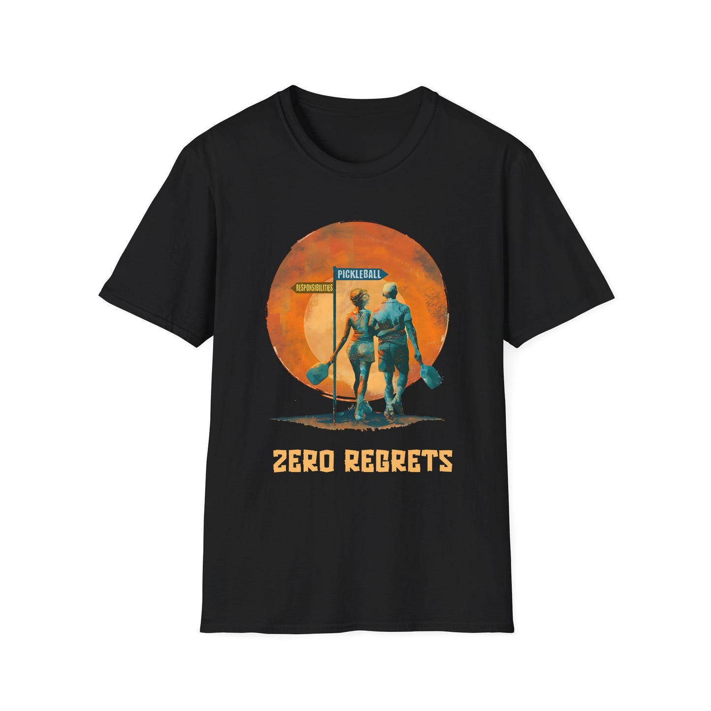 Zero Regrets Couples Pickleball Shirt — Pickleball Over Responsibilities