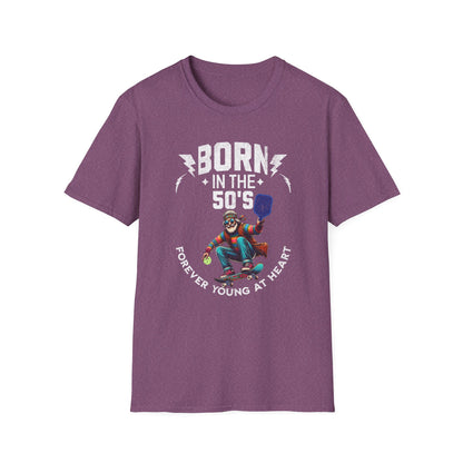 Born in the 50s Pickleball Shirt – Funny Retro Pickleball Tee – Senior Pickleball Player Gift – Vintage Pickleball Humor Shirt – Pickleball Grandpa Gift