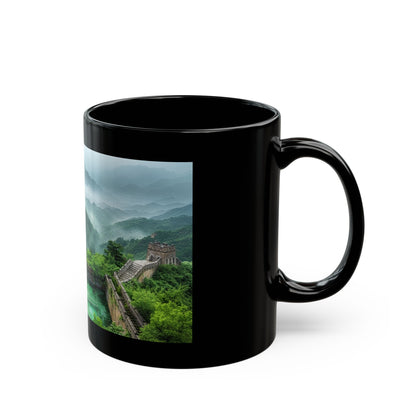 Pickleball Gifts — Great Wall Dream Court Mug, China & Misty Mountains