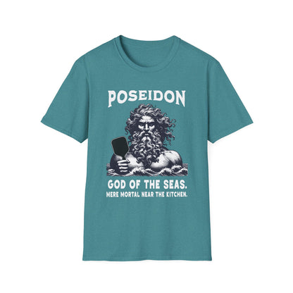 Poseidon Pickleball Shirt — God of the Seas, Mere Mortal Near the Kitchen