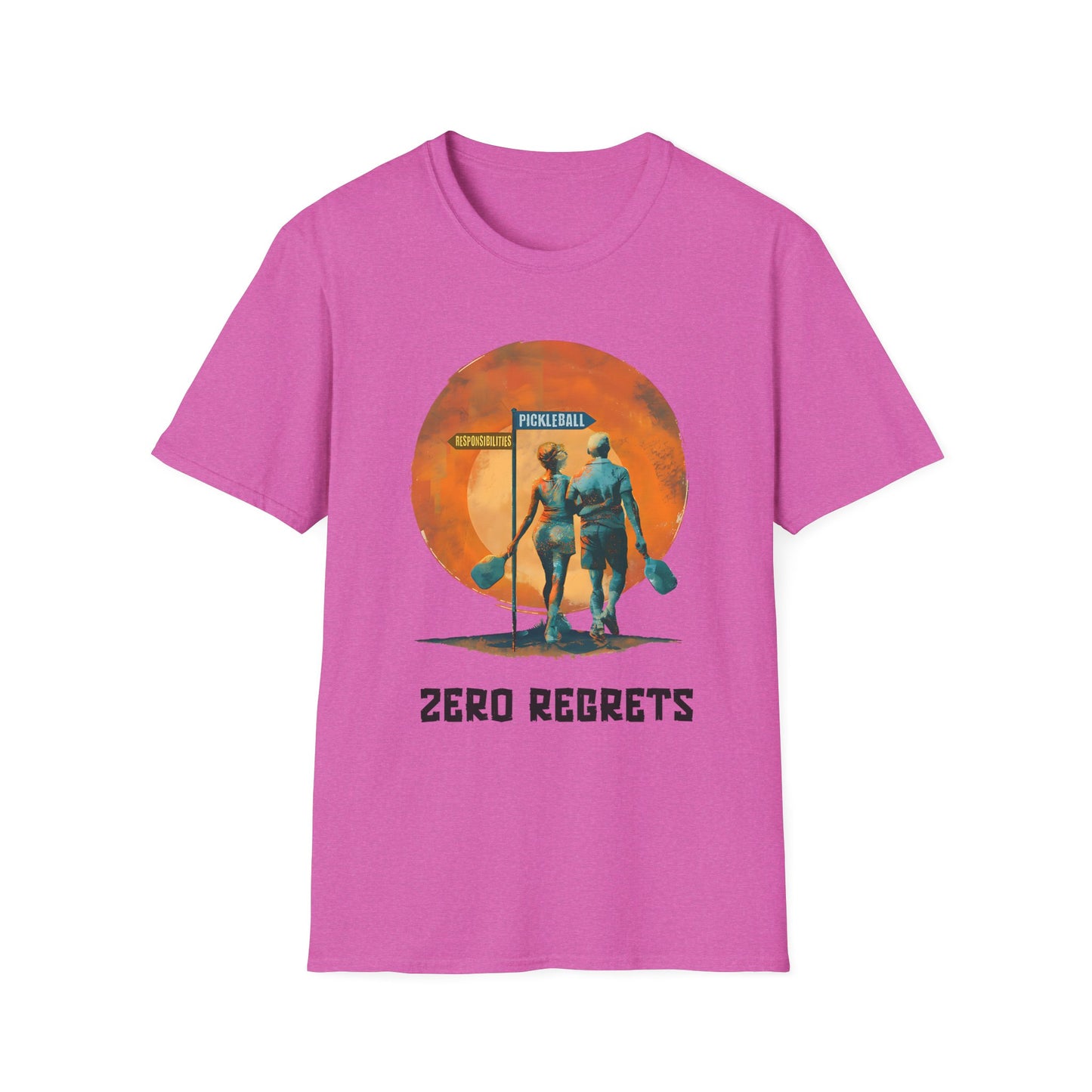 Zero Regrets Couples Pickleball Shirt — Pickleball Over Responsibilities