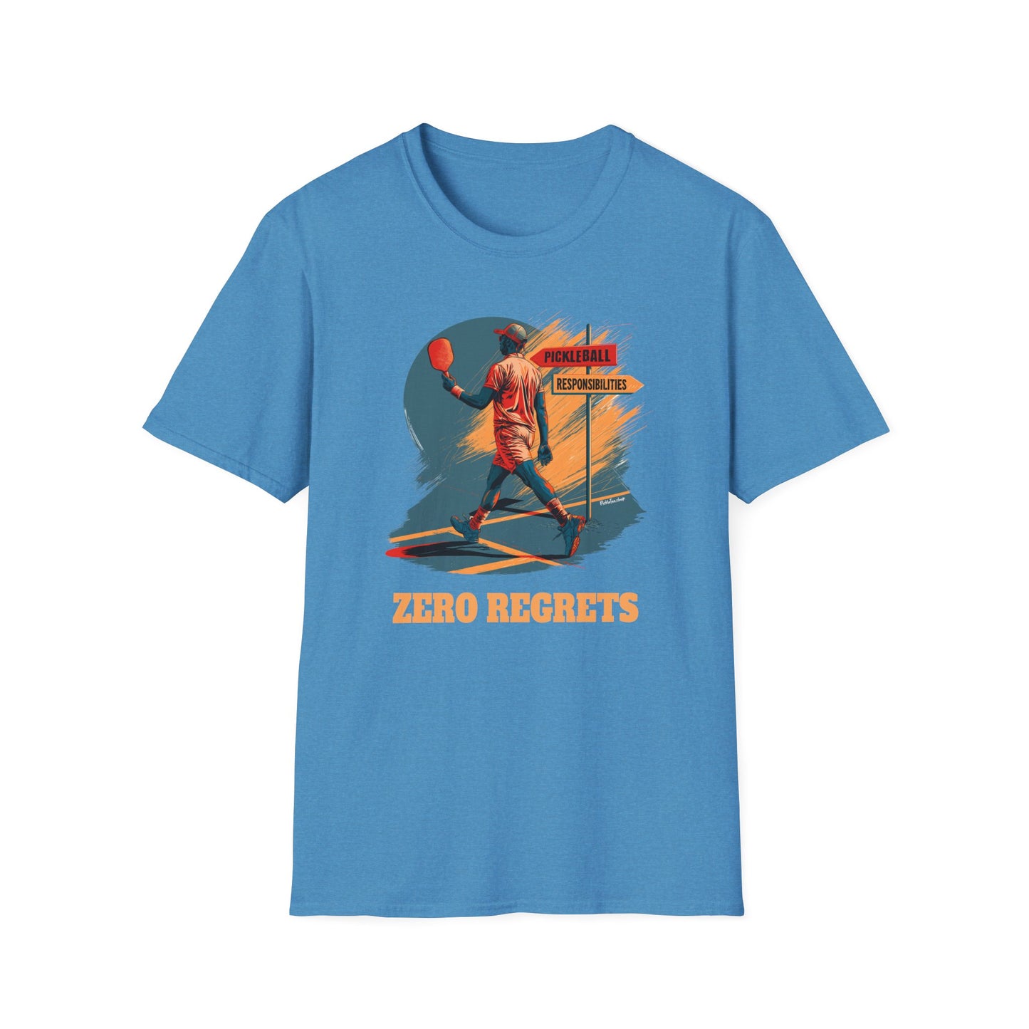 Zero Regrets Pickleball Shirt for Men — Funny Pickleball Gift — Men's Pickleball Tee