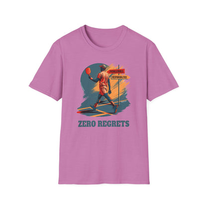 Zero Regrets Pickleball Shirt for Men — Funny Pickleball Gift — Men's Pickleball Tee