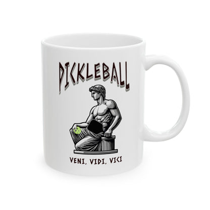 Funny Pickleball Coffee Mug – Veni, Vidi, Vici – Pickleball Player Gift
