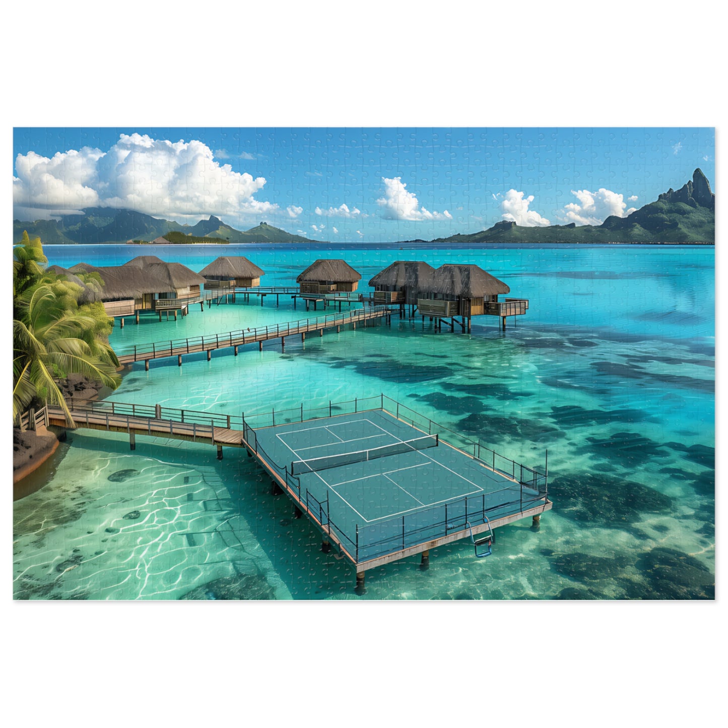 Copy of Bora Bora Pickleball Jigsaw Puzzle with Tin