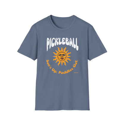 Sun's Up. Paddles Out! Pickleball T-Shirt – Funny Pickleball Tee for Early Morning Players