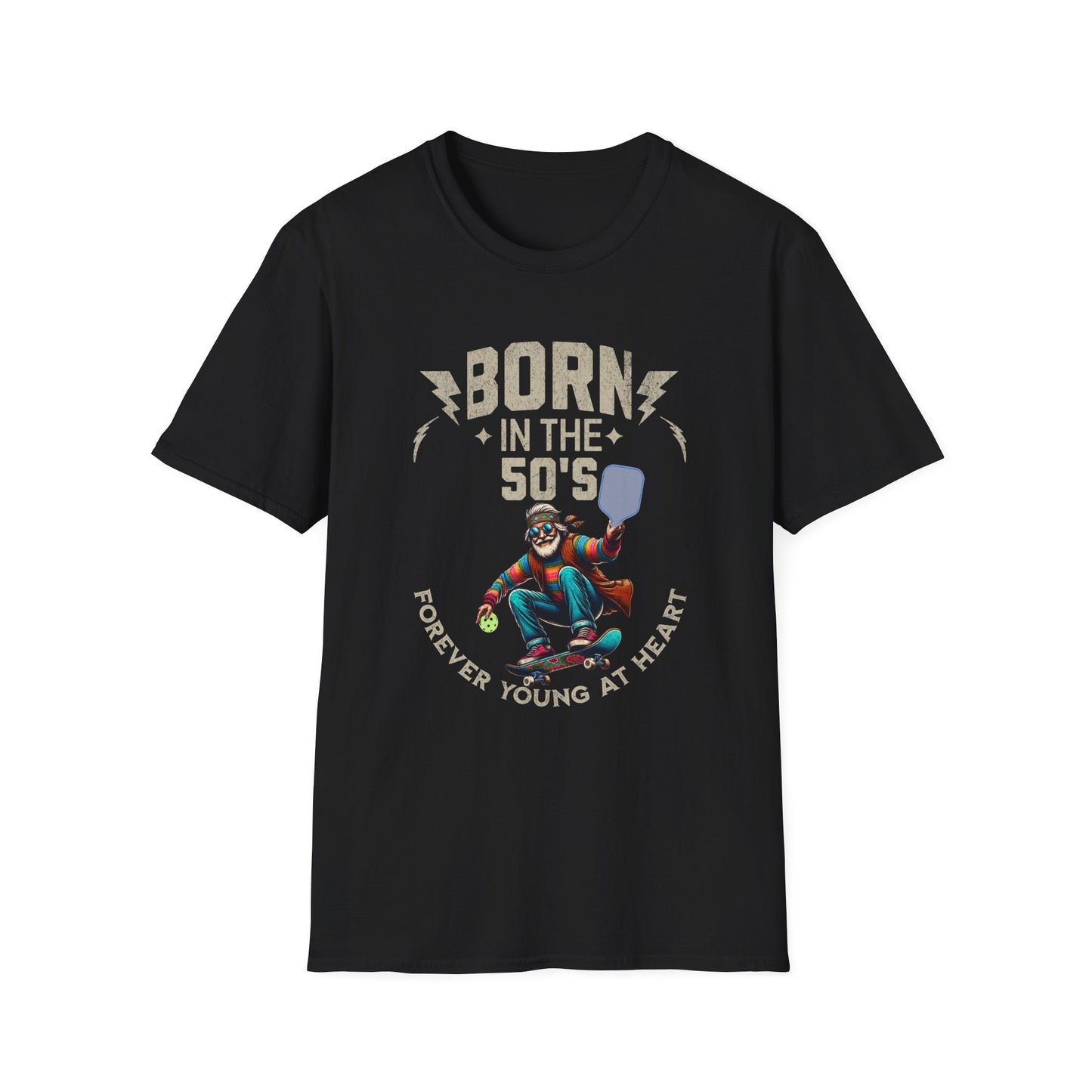 Born in the 50s Pickleball Shirt – Funny Retro Pickleball Tee – Senior Pickleball Player Gift – Vintage Pickleball Humor Shirt – Pickleball Grandpa Gift
