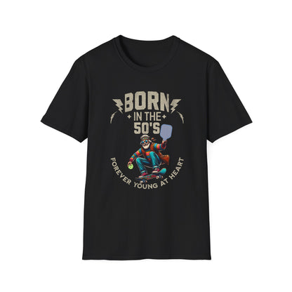 Born in the 50s Pickleball Shirt – Funny Retro Pickleball Tee – Senior Pickleball Player Gift – Vintage Pickleball Humor Shirt – Pickleball Grandpa Gift
