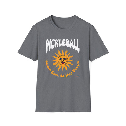 Same Sun. Better Peeps. Pickleball T-Shirt – Funny Pickleball Tee for Players Who Love the Community