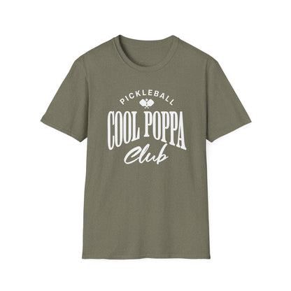 Cool Poppa Club Pickleball Shirt – Funny Pickleball Tee for Poppa, Grandfather Gift