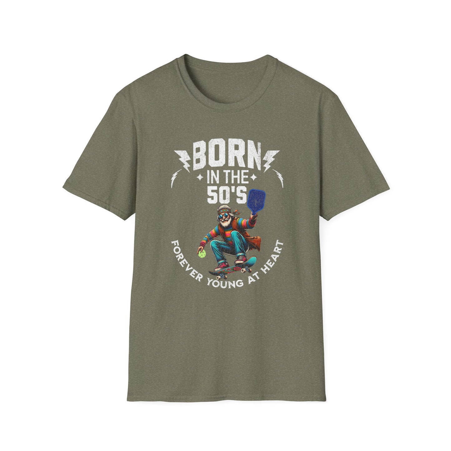Born in the 50s Pickleball Shirt – Funny Retro Pickleball Tee – Senior Pickleball Player Gift – Vintage Pickleball Humor Shirt – Pickleball Grandpa Gift