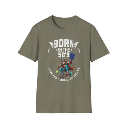 Born in the 50s Pickleball Shirt – Funny Retro Pickleball Tee – Senior Pickleball Player Gift – Vintage Pickleball Humor Shirt – Pickleball Grandpa Gift
