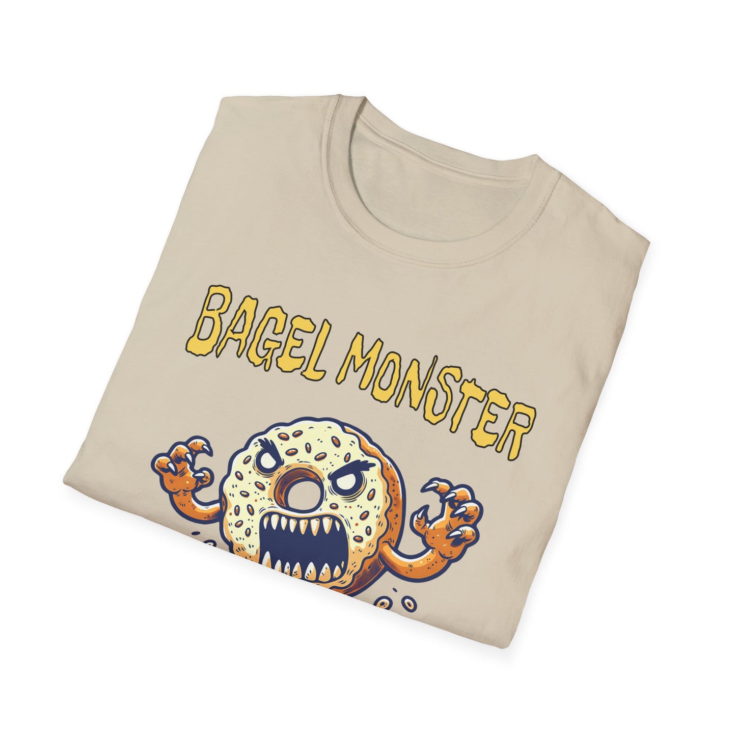 Bagel Monster Shirt Funny Food Tee Beast of the Yeast Bakery Humor Graphic T-Shirt