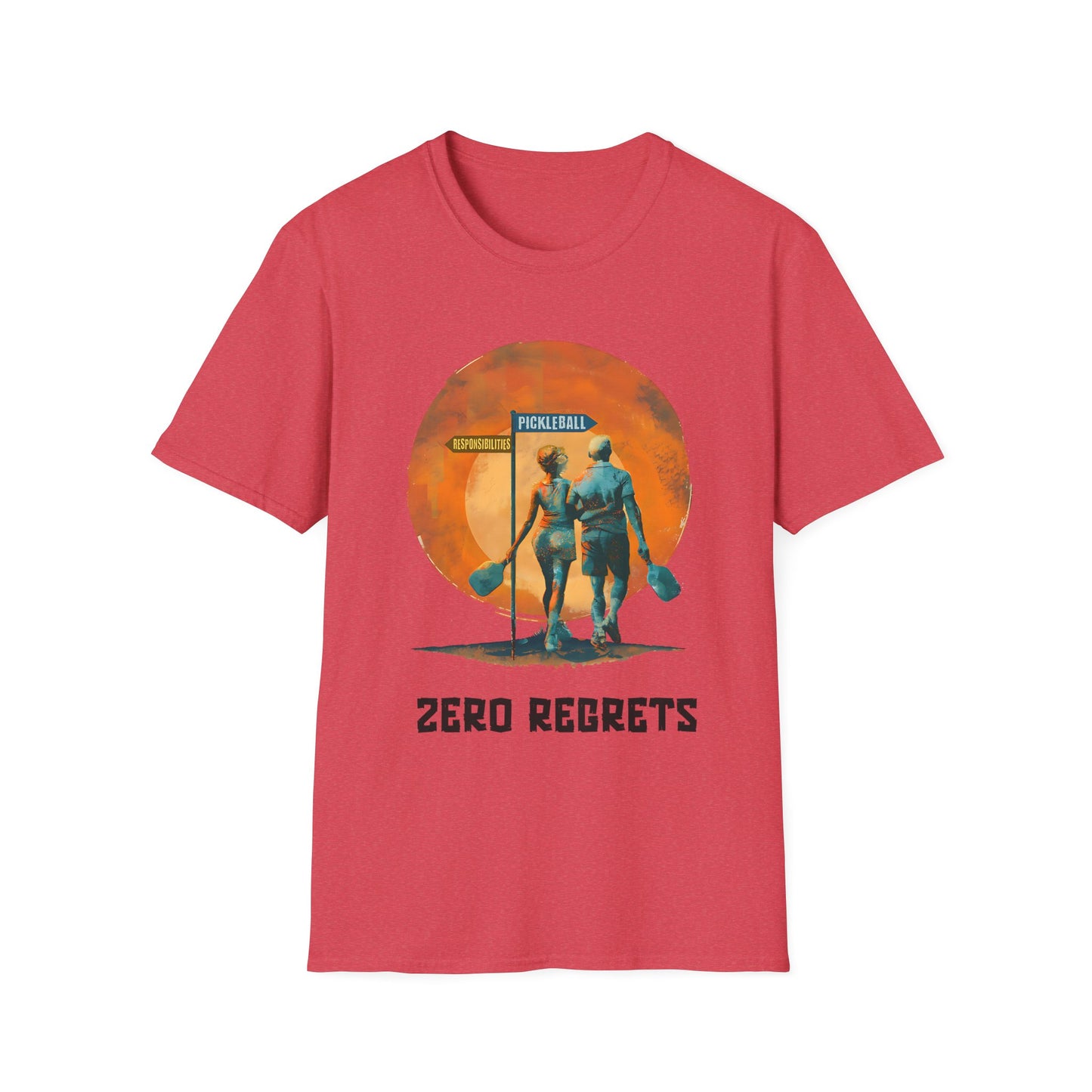 Zero Regrets Couples Pickleball Shirt — Pickleball Over Responsibilities