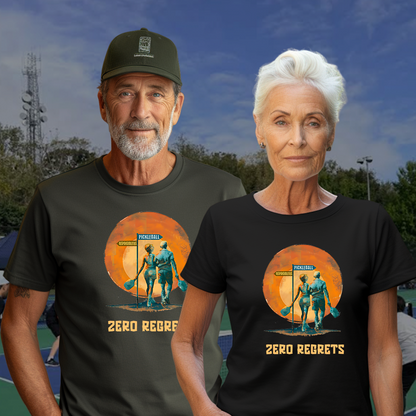 Zero Regrets Couples Pickleball Shirt — Pickleball Over Responsibilities