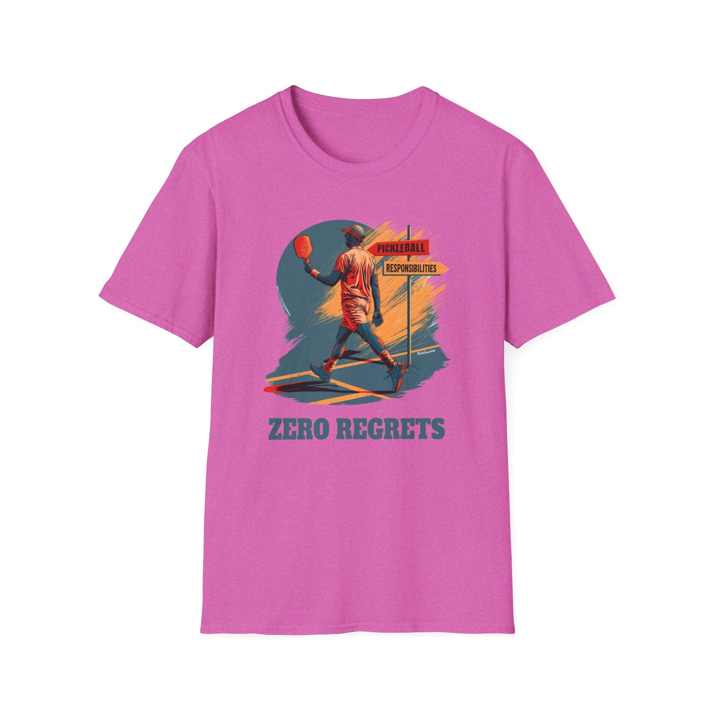 Zero Regrets Pickleball Shirt for Men — Funny Pickleball Gift — Men's Pickleball Tee